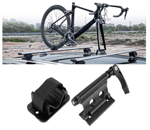 WEIFANAA Barre Tetto Portapacchi Anteriore Universale per Bicicletta + Set Supporti per Ruota Posteriore Porta Forcelle in Alluminio Portapacchi A Sgancio Rapido Barre Portapacchi