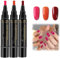 3 Colors Nail Polish Pen,3 in 1 Gel Nail Polish Pen,Nail Art Pens,Nail Polish Gel Pen,Nail Varnish Pens,Nail Art Tools,Nail Polish Set,One Step Nail Polish Gel Pen,Nail Art Kit,Q22Q23Q24