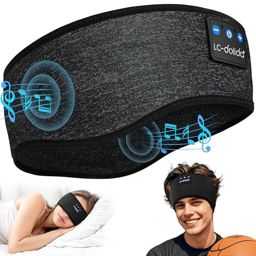 LC-dolida Auriculares para dormir Bluetooth 5.4, auriculares para dormir de lado, diadema, diadema, antifaz para dormir, auriculares deportivos, música para dormir, diadema para deportes
