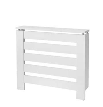 D&J Muebles Kit Cubierta para radiador, Cubre radiador, Moderno, Color Blanco, Listones, Parrilla, ingeniería, Diseño, Elegante Cubreradiador Hércules 60, 90, 120 (90x84x20)