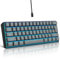 Snpurdiri Tastiera da gioco al 60% cablata, RGB LED, illuminazione meccanica, mini ergonomica, compatta, per PC (61 grigio ferro)