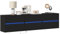 Générique Meuble TV Mural avec LED Noir 180x31x45 cm,Meubles TV-3307934