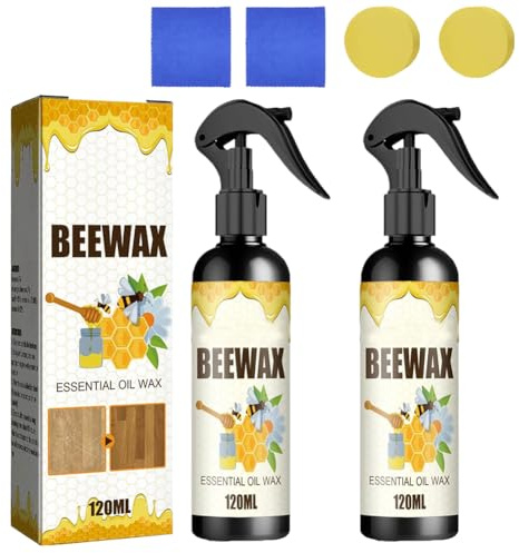Bienenwachs Möbelpolitur, 2PCSNatural Micro Molecularized Beeswax Spray, Möbelpflege Bienenwachs, Möbelpflege & Holzschutz von Holzmöbeln, Wasserdicht Abriebfest
