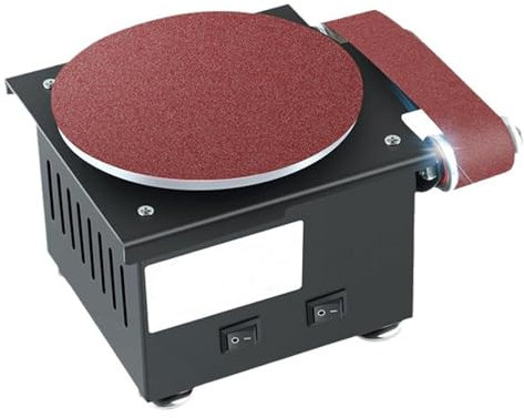 LHQYA Mini Disc Sander, Electric Belt Bench Grinder, 7 Adjustable Speed Max 8000rmp, for Diy Grinding Of Metal, Wood, Aluminium