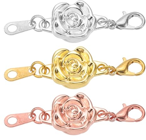 PATIKIL Rose Magnetische Halsband Verschlüsse 6 Stück Magnetische Schmuck Verschlüsse Und Verschlüsse Magnetischer Konverter Lobster Verschluss Für Halsband Gold Silber Roségold