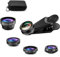 Bailonda lente per smartphone 5 in 1,198°obiettivo fisheye,0.63X obiettivo grandangolare,12,5 x obiettivo macro, CPL teleobiettivo per smartphone compatibile con iPhone e la maggior parte