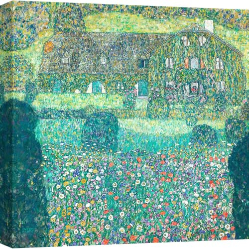 ART PRINT CAFE' Leinwandbild: Klimt – Zuflucht in Weissenbach I - 70x70