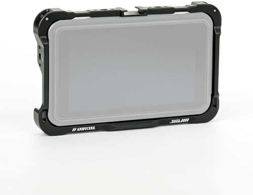ANDYCINE Monitorkäfig für Shinobi II Shinobi GO mit faltbarer Sonnhaube, eingebauter Kaltschuh, 0,6 cm und 0,95 cm Gewindelöcher, blockiert nicht die Schnittstelle und Heißfreigabe