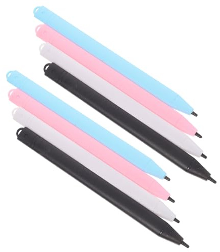 BESPORTBLE Stylets pour Tablette D'écriture LCD 8 Pièces Stylo Capacitif Stylets pour Écran Tactile Stylo pour Tableau de Peinture LCD Couleurs Assorties Noir Blanc Bleu Clair Rose
