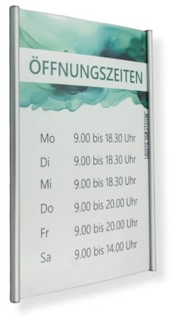 Logistic Sign System Türschild Primus für Büro, Alurahmen, Acrylscheibe (A4 Hochformat)