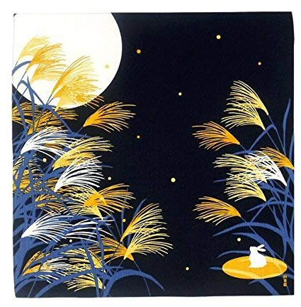 HAMAMONYO Furoshiki Wickeltuch Hase im Mondlicht