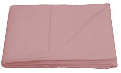 Sleepdown Polycotton Flat Sheet Soft Pink, Super King