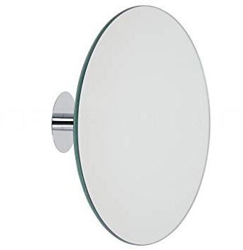 DEUSENFELD KKR7 - Klebespiegel Kosmetikspiegel selbstklebend, Schminkspiegel, Rasierspiegel zum Kleben, 7-Fach Vergrößerung, Kugelgelenk, Ø 20cm, rund, Rahmenlos, mit 3M VHB Klebepads