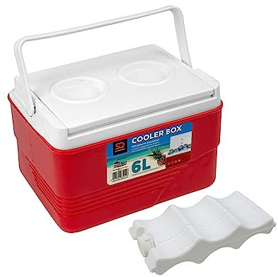 SQ Pro Ice Chest and Cooler -Camping Picnic Insulated Food Container-Ice Box Lock Lid with Handle-Compact Leakproof Travel Cooler Box-Insulated Hot Box/Cold Freezer Box -Cool Bag-(6L)