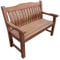 BrackenStyle Boston 2 Seat Wooden Garden Bench - 120cm Outdoor Patio Seating – Durable Hardwood Furniture Ergonomic Curved Backrest with Arms Rests