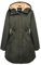 Orolay Blousons Coupe-vent Printemps Manteau Chaud Mi-long D'extérieur pour Femme Vert L