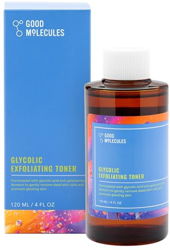 Good Molecules Glycolic Exfoliating Toner 120 ml – Gesichtstoner und Peeling mit Glycolicsäure für Textur und Ton, für Gesicht mit Hyaluronsäure und Aloe zur Moisturize und beruhigenden Haut