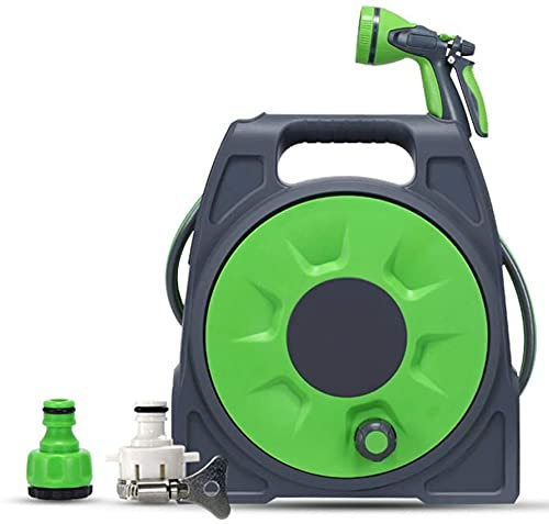 MNSSRN Mini Schlauchrahmensatz, einziehbarer Gartenschlauch Rolle, Wandmontage tragbarer Schlauchrolle, geeignet für Garten, Rasen, Haustier Dusche