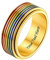 PROSTEEL Gay & Lesbian personalisiert Ring für Hochzeit Verlobung 18k vergoldet LGBTQ Spinner Ring Größe 64 Drehring Bandring für Männer Stressabbau Modeschmuck Accessoire für Geburtstag