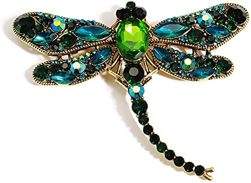U-M Strass Kristall Libelle Brosche, Insekten Libelle Pins für Frauen