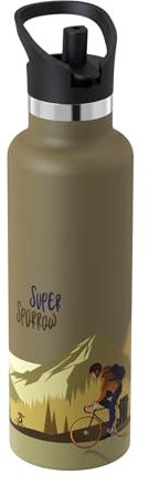 Super Sparrow Gourde Isotherme - 18/10 Ultra Léger Bouteille Isotherme - 750ml - Gourde INOX Bouche Standard - Gourde Enfant sans BPA, pour Sport, Voyages, L'école, Bureau, Maison