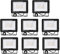 8PACK - Projecteur LED 100W Avec Détecteur de Mouvement, Blanc Froid (6000K) 10000LM, Extérieur IP66 Imperméable, Pour Sécurité, Garage, Couloir