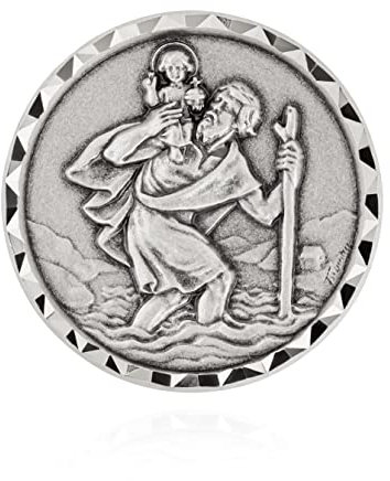 NKlaus Schutzpatron der Fahrer 3cm Autoplakette Rand diamantiert Selbstklebend Magnet 11441