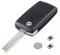 LAKAMODO Coque Plip Clé Télécommande pour Peugeot 107 206 207 307 SW 308 407 pour Citroen C1 C2 C3 C4 C5 +2 Switchs + Pile (2 Boutons, CE0536, HU83 Lame rainurée)
