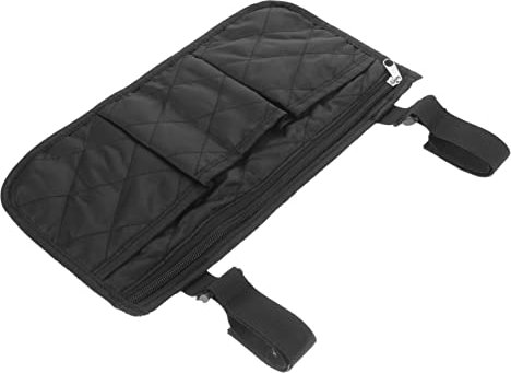 Healvian Wheelchair Storage Bag Decked Accessories Storage Bag Organizer Outdoor Walker Organizer for Wheelchair Portable Wheel Chair Bag Arm Rest Pouch The Side Grocery Bag Nylon Black