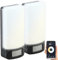 Luminea Home Control WLAN-LED-Außenleuchte: 2er-Set CCT-LED-Außen-Wandleuchten, PIR-Sensor, 10 W, 850lm, IP44, App (WLAN-Wandleuchten, Außenleuchte Bewegungsmelder, Smartphone)