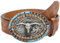 HilyBony Western-PU-Ledergürtel für Damen und Herren, Cowboy-Cowgirl, Longhorn-Bull-Muster, gravierte Schnalle, Gürtel für Unisex, Bulle, for 33-36 waist