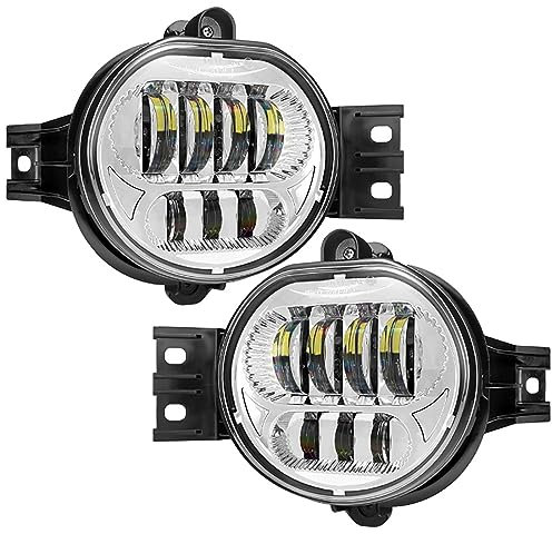 Tri-Aroute LED-Nebellicht für Dodge Ram 1500 2500 3500 2002-2009 Durango 2004-2006 Nebelscheinwerfer Montage wasserdicht 6000k,Weiß
