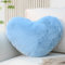 Yhoelata Herzkissen, Hellblau Herzform Kissen Kuschelkissen, Love Zierkissen Aesthetic, Plüsch Kissen für Wohnzimmer Sofa Schlafzimmer Bett, Geschenk 26x36 cm