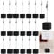 Memohalter 20 Stück Bilderhalter mit Clips Holz Kartentisch Vertikale Notiz Quadrate Fotohalter Memohalter für Foto Büro Hochzeit Party Dekoration, Schwarz