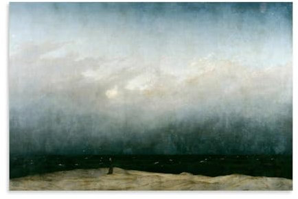 RyuSa Caspar David Friedrich Berühmte Malerwerke (Der Mönch am Meer), Druck Poster, Leinwand, Wandkunst, dekorativ, Schlafzimmer, modernes Zuhause, Kunstwerk, 40 x 60 cm