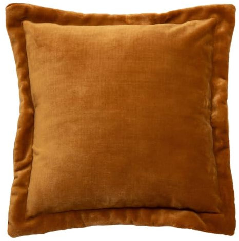 ATMOSPHERA CREATEUR D'INTERIEUR - Cuscino di flanella coccoloso giallo cumino 53x53cm