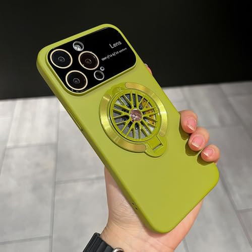 SRGDRR Unsichtbare Halterhülle für iPhone 11 12 13 14 15 Pro Max Kreiselbeschichtung matt mit Vollglaslinsenhülle, lv, für iPhone 15