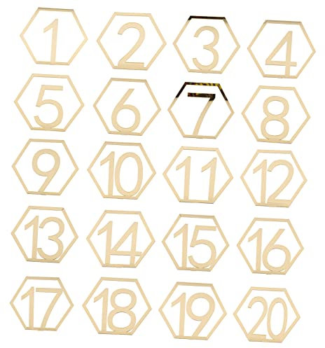 DECHOUS 20St Hochzeitstischkarten hochzeitstischdeko hochzeits tischdeko Spiegel Wanddekoration Tischdekorationen hochzeitsdeko Restaurant-Tischnummern Tischnummern für die Hochzeitsfeier