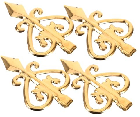 ORFOFE 4pcs Garden Decoration Tip Garden Fence Finial Iron Fence Finials Fence Gate Topper Outdoor Fence Finial Fencing Finials Gate Finial Metal Head Protection Aluminum Alloy