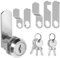 Serrure de boîte aux lettres 20mm, serrure casier vestiaire, avec 5 Plaques de Serrure Différentes et 5 Clés, Serrure pour casier vestiaire, serrure à levier pour boîtes aux lettres