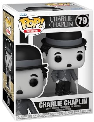 Funko Pop! Icons: Charlie Chaplin - Figura in Vinile da Collezione - Idea Regalo - Merchandising Ufficiale - Giocattoli per Bambini e Adulti - Movies Fans - Figura da Collezione e da Esposizione