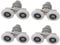 Leliafleury 4PCS Double Sliding Roller 19mm Shower Door Rollers Shower Door Wheel for Bathroom