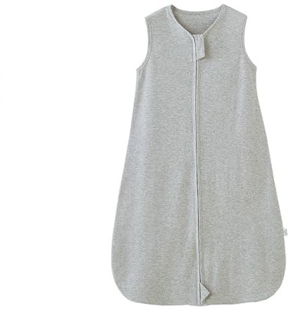 Supolian Weste Babydecken Sommer SchlafSack 0-24 Monate Wearable Blankets für Babys 2-Wege Reißverschluss TOG 0.5 Kleinkind Schlafsäcke 6 Farben (Grau, L (80-90cm))