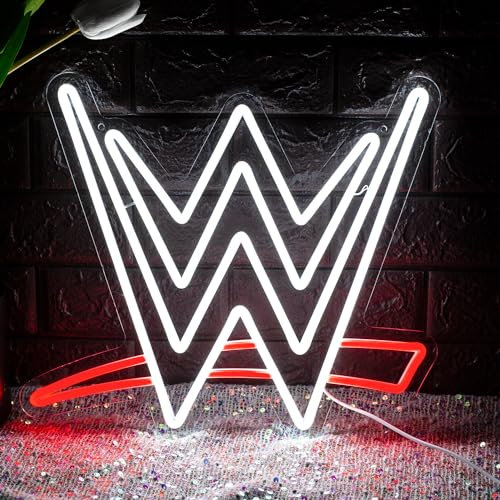 Wrestling Neon Sign, LED Wrestling Neon Sign for Wall and Room Decor, USB Neon Night Light for Game Room Bedroom Birthday Competition Party Gifts