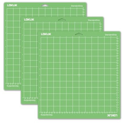 LOKLIK Set di 3 tappetini da taglio verde standard con impugnatura adesiva, antiscivolo, 35,5 x 33 cm
