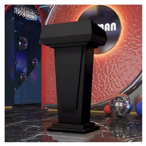 SFQEVHRZ Stehpulte, Konferenz Podium Kanzel Tisch Gastgeber Reden, Restaurant Rezeption Plattform Stehen, Auditorium Reden Stehpult Podien Konzert/Seminar(Black)