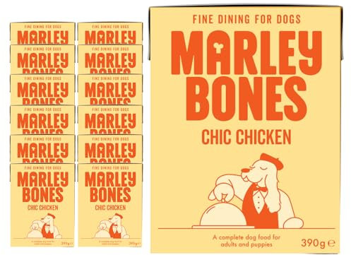 Marleybones Chicken Wet Dog Food Pouches 390g x 12 | Pantry Fresh® & Made from Real Ingredients | Grain Free Dog Food | No Artificial Additives | Suitable for All Life Stages - Puppy, Adult, & Senior