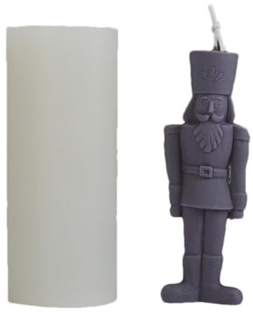 Djowyh Königsförmige Kerzengussform | Königskerzen Silikonform | Nussknacker Statuen Kerzenform - Silikonform Für Kerzenherstellung In Menschlicher Form | Einfaches Entformen Für Anfänger