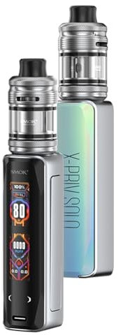 Smok X Priv Solo Vaping Kit, Most Portable Sub Ohm Device, 0.96 inch Smart Touch Screen, Powered by Single I8650 Battery (Not Included), 2mL, E Cigarettes, E Cig, Smok Vaping, No Nicotine (Pale Blue)