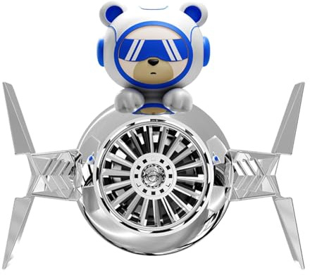 Hélice de désodorisant de voiture - Clip de ventilation pour pare-brise - Design ours - Parfums naturels - Clip de sortie de climatisation de voiture - Décoratif